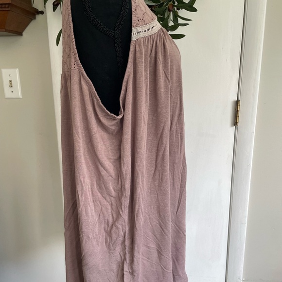 Suzanne Betro Mauve Lace Sleeveless Tank - Picture 4 of 5